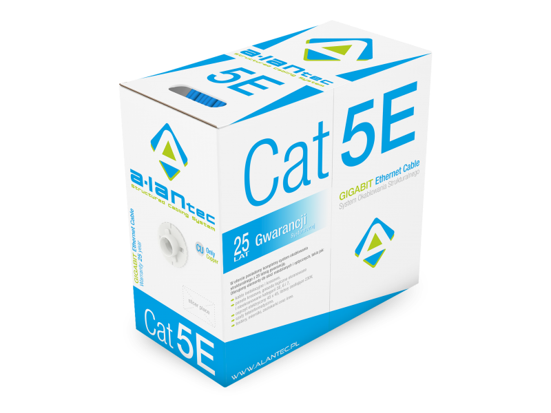 Kabel UTP kat.5e PVC 1m/ 305m- 1opk./