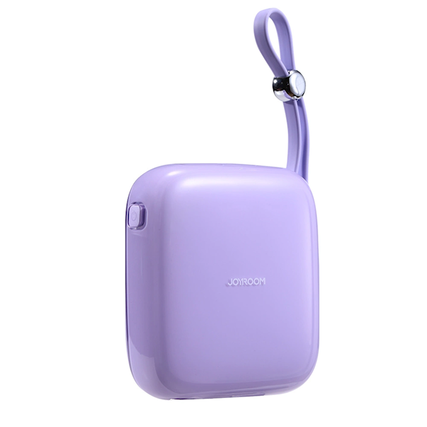 Powerbank 10000mAh Jelly Series 22.5W z wbudowanym kablem Lightning fioletowy JR-L003