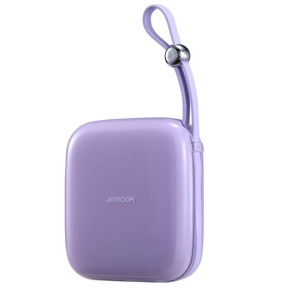 Powerbank 10000mAh Jelly Series 22.5W z wbudowanym kablem Lightning fioletowy JR-L003