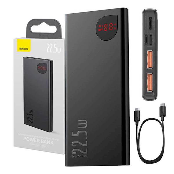 Baseus Adaman Metal 10000mAh 22.5W czarny