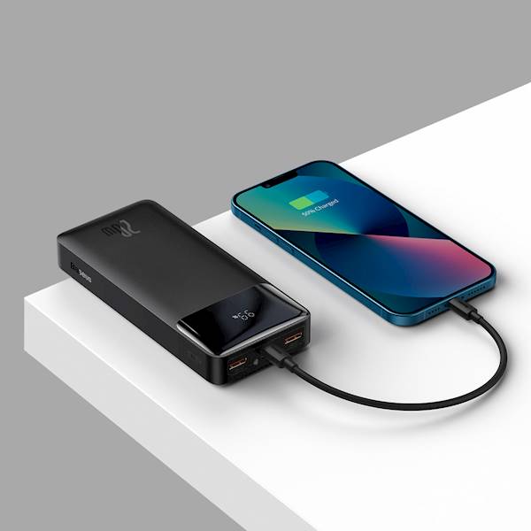 Baseus Bipow 20000mAh 2xUSB USB-C 20W czarny