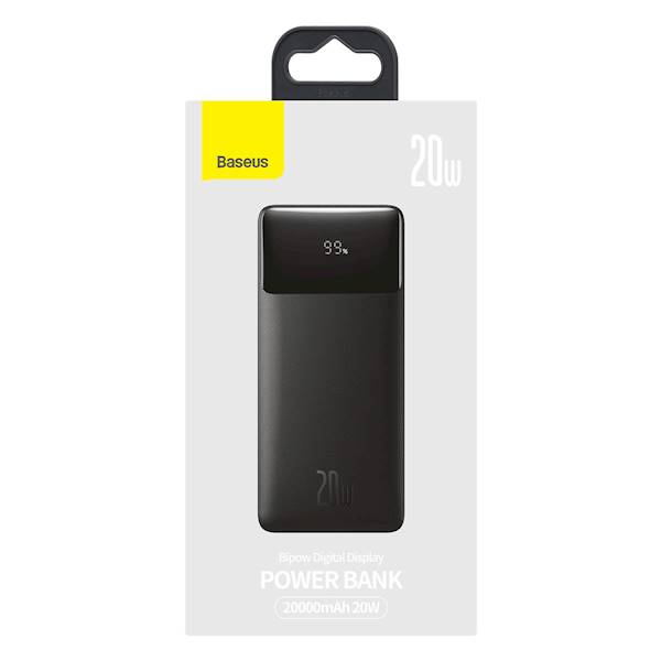 Baseus Bipow 20000mAh 2xUSB USB-C 20W czarny