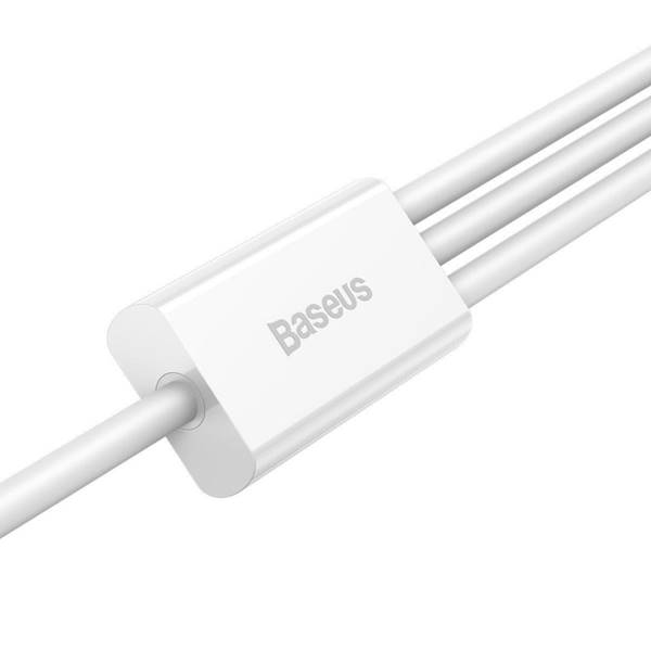 Baseus Superior Series USB 3w1, USB do micro USB / USB-C / Lightning, 3.5A, 1.2m (biały)