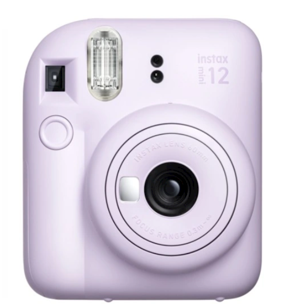 Aparat Instax Mini 12 fioletowy  | Auto | Flash | Selfie | Makro |  bez pakietu 10 klatek filmu