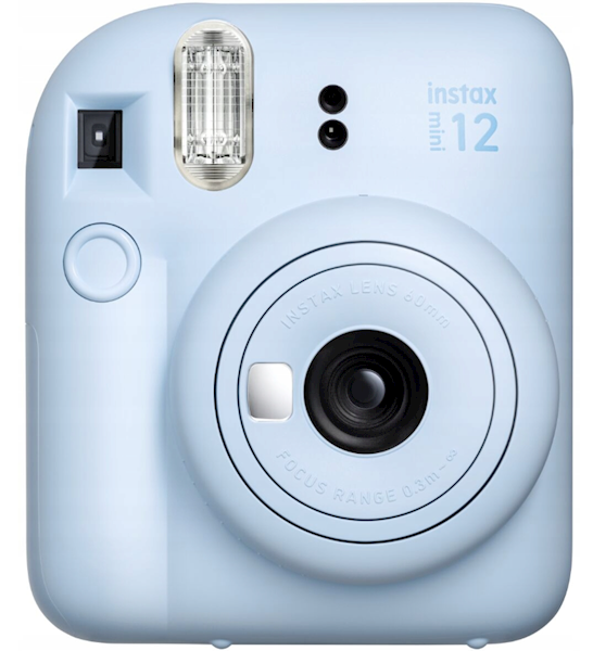 Aparat Instax Mini 12 niebieski + | Auto | Flash | Selfie | Makro |  bez pakietu 10 klatek filmu