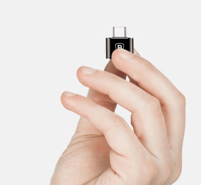 Adapter Baseus Mini przejściówka z USB-A na USB-C - czarny