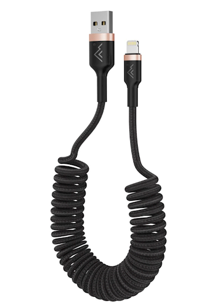 Kabel spiralny 1,5m USB LIGHTNING MT129