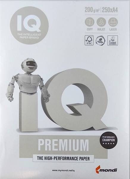 Papier A4/200g biały 250ark IQ Premium