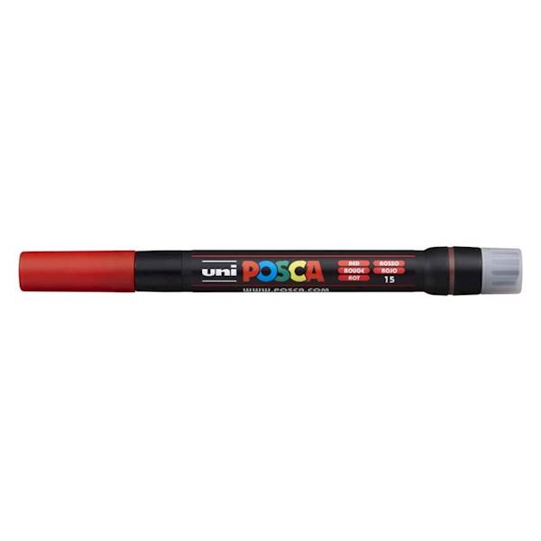 Marker Uni z farbą POSCA PCF-350 czerw pędzelek 15