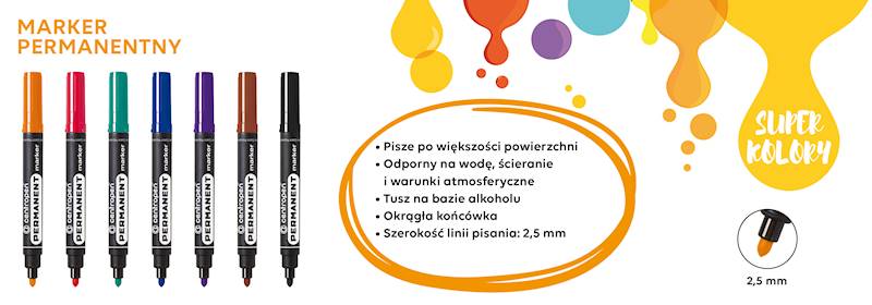Marker Centropn 8586  2,5mm biały