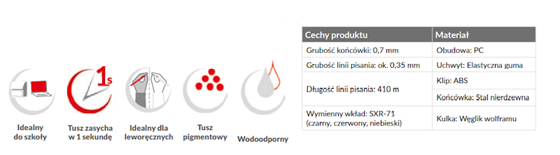 DŁUGOPIS KULKOWY UNI JETSTREAM SX-101 czarny