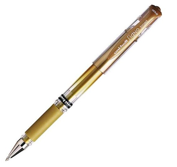 Pióro żelowe Uni UM 153 złote 1.0mm