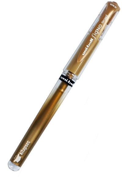 Pióro żelowe Uni UM 153 złote 1.0mm
