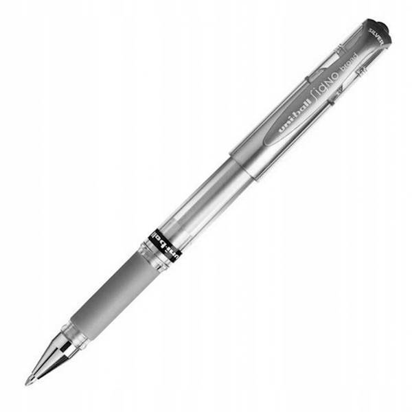 Pióro żelowe Uni UM 153 srebrne  1.0mm