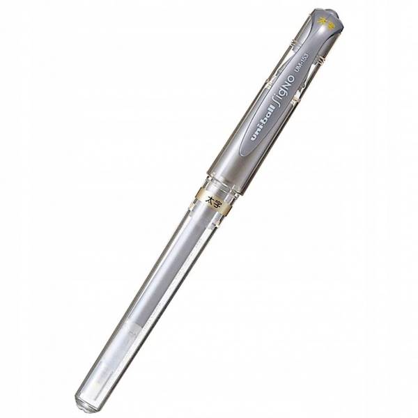 Pióro żelowe Uni UM 153 srebrne  1.0mm