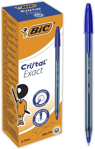 Długopis Bic Cristal Exact  niebieski  1szt • Długopisy • 001: Niebieski