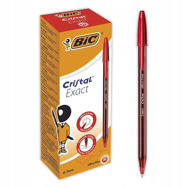 Długopis Bic Cristal Exact czerwony  1szt • Długopisy • 001: Czerwony