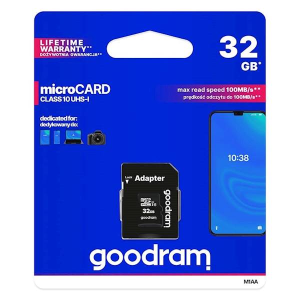 Karty pamięci GoodRam M1AA-0320R12 (32GB; Class 10