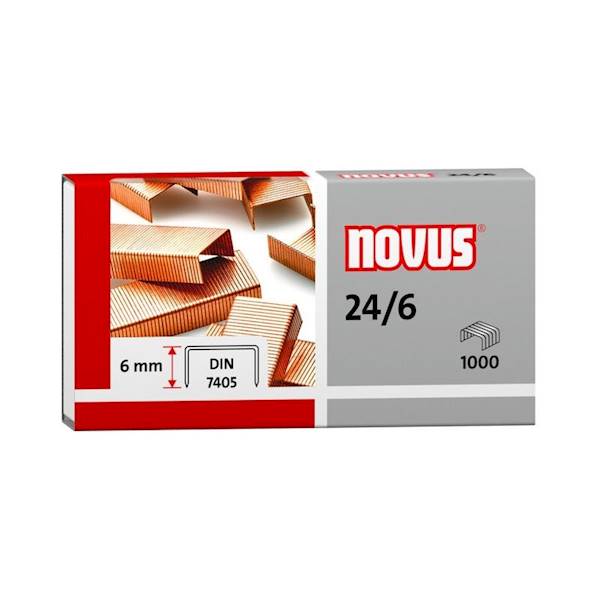 Zszywki Novus Miedziowane 24/6   X1000	