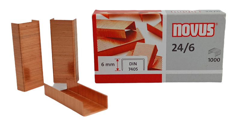 Zszywki Novus Miedziowane 24/6   X1000	