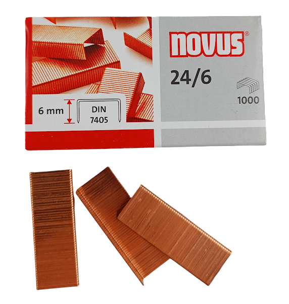 Zszywki Novus Miedziowane 24/6   X1000	
