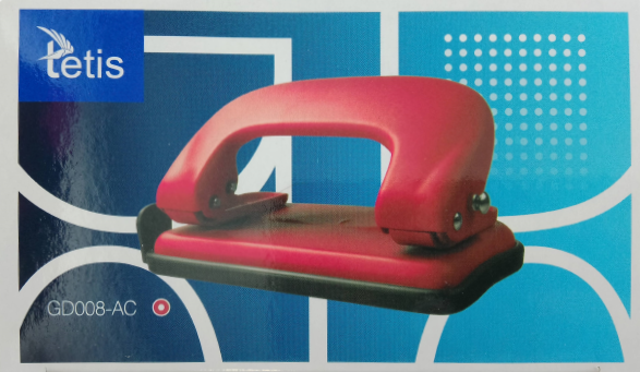 Dziurkacz 10k Tetis czerwony TT-GD008-AC