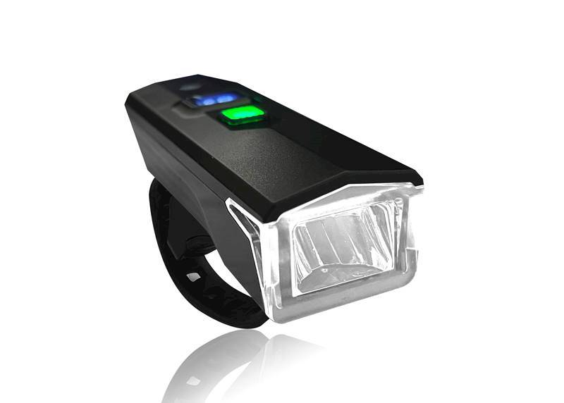 Lampka rowerowa 6W z akumulatorem 18650 + czujnik zmierzchu, ładowanie typu C LAX6640
