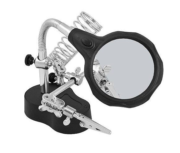 ZESTAW OPTYCZNY "TRZECIA RĘKA" + 2 LED 3XAAA.