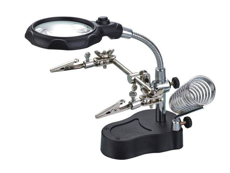 ZESTAW OPTYCZNY "TRZECIA RĘKA" + 2 LED 3XAAA.