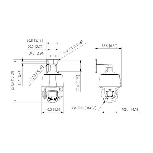 Kamera IP TiOC dual PTZ, SD3E405DB-GNY-A-PV1 4MP