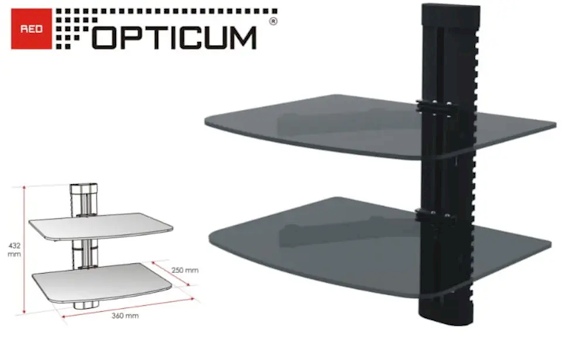 UCHWYT PÓŁKA SZKLANA AXT TWO 10kg/ karton