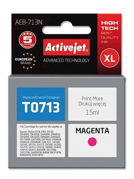 Tusz Activejet AEB-713N (zamiennik Epson T0713, T0