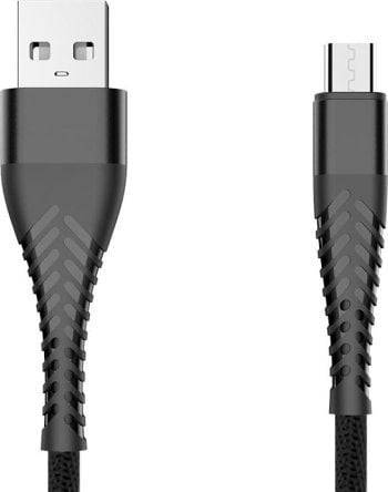 Kabel Micro USB 2m 3A Spider wzm. czarny
