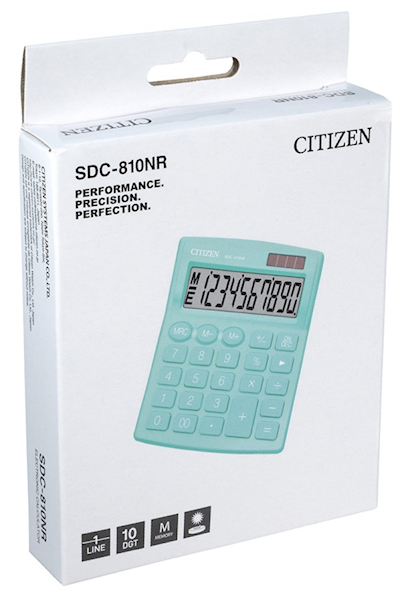 Kalkulator Citizen SDC810NR-gn SDC810 turkus 