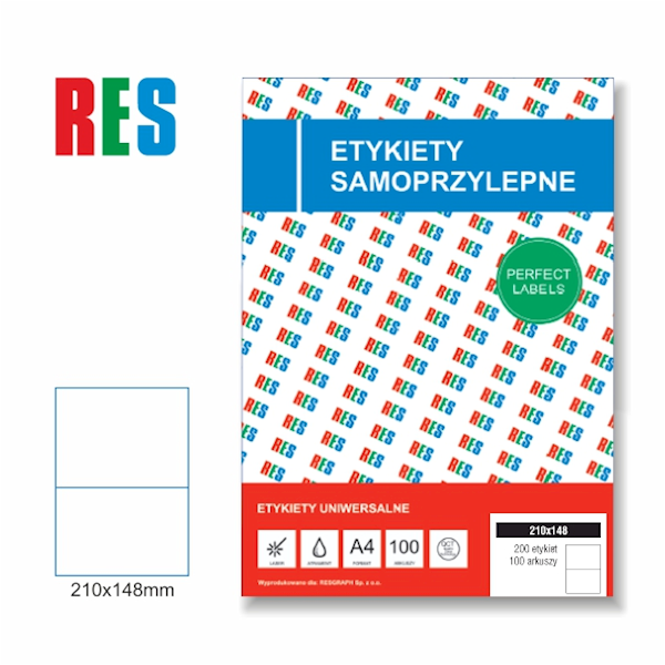 Etykieta 210X148 100 RES