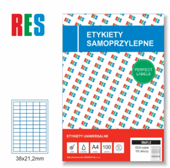 Etykieta 38x21,2 100 RES
