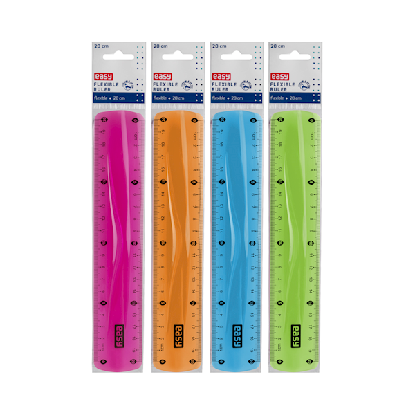 Linijka 20cm FLEX-RULER -20-2 EASY mix kolor -1szt