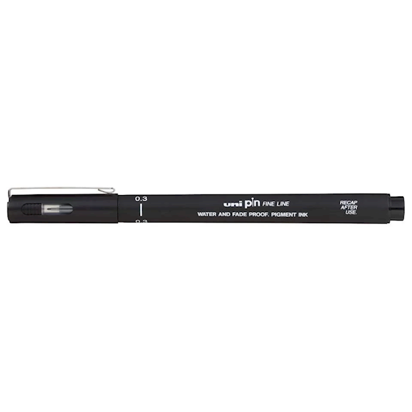 MIPIN200-5D Cienkopis Uni Pin 0,3 czarny 1szt