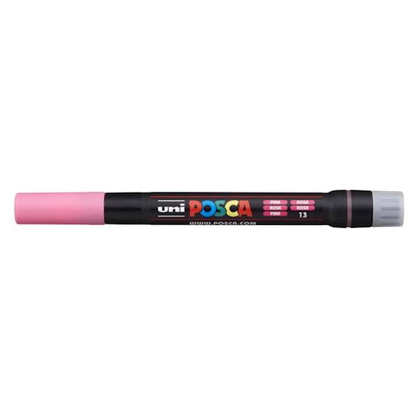 Marker Uni z farbą POSCA PCF-350 pink pędzelek 