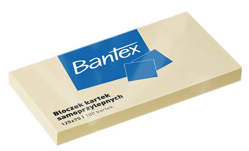 Bantex Bloczek samoprzylepny 125x75 100 k