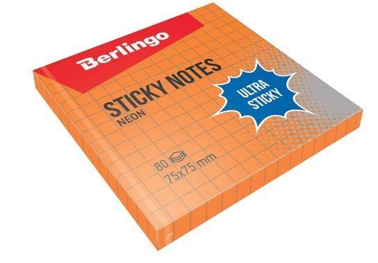 Notes samoprzylepny Berlingo pomarańczowa 80k 75mm x 75mm (287191)