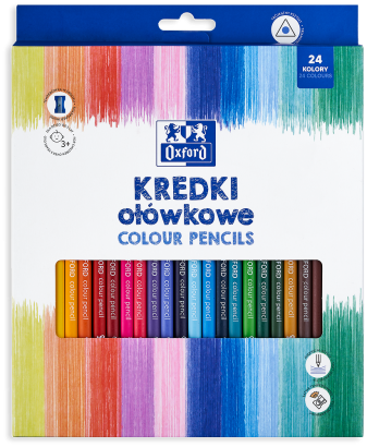 Kredki ołówkowe 24szt Oxford 