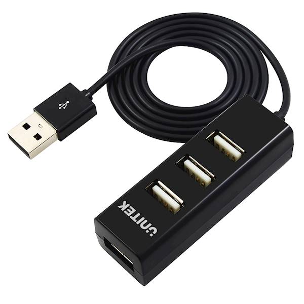 Unitek Y-2140 hub 4x USB 2.0 mini czarny
