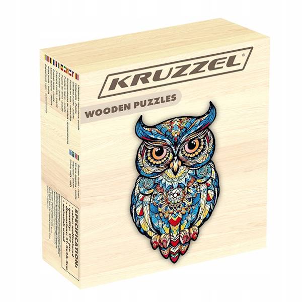 Układanka drewniana KLOCKI 177 el. PUZZLE SOWA