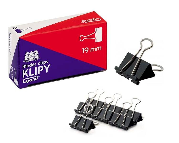 Clips double 19mm /12szt Grand