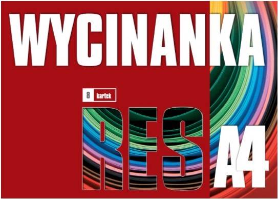 Wycinanka wielokolorowa A4 8 kartek RES