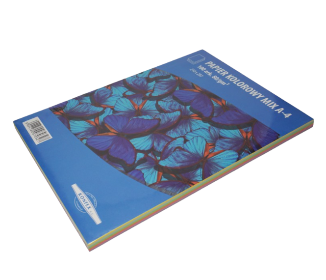 Papier kolor MIX A-4 100 ARKUSZY 80g/m