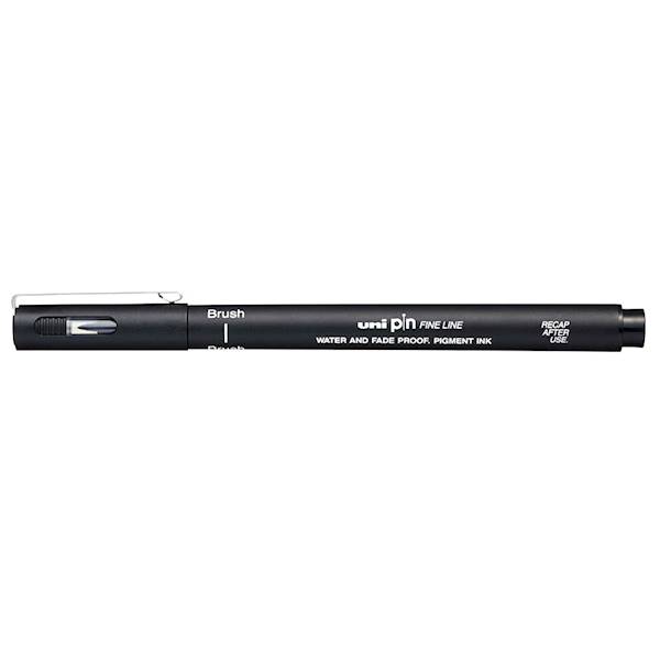 UNI PIN BLACK BRUSH PEN BR200(S)PURPLE