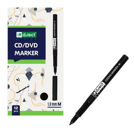 Marker CD D.Rect M czarny 1szt