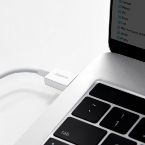 Kabel USB do USB-C 66W, 1m (biały Baseus Superior Series
